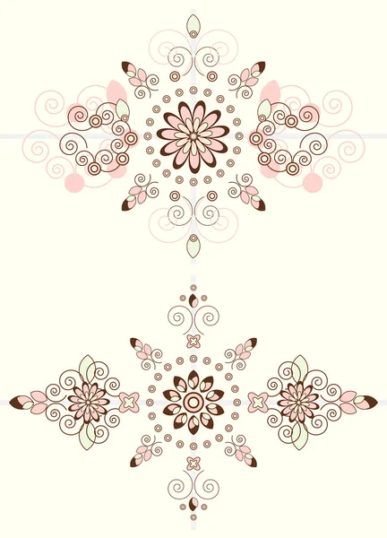 花パターン水平飾り — ストックベクタ