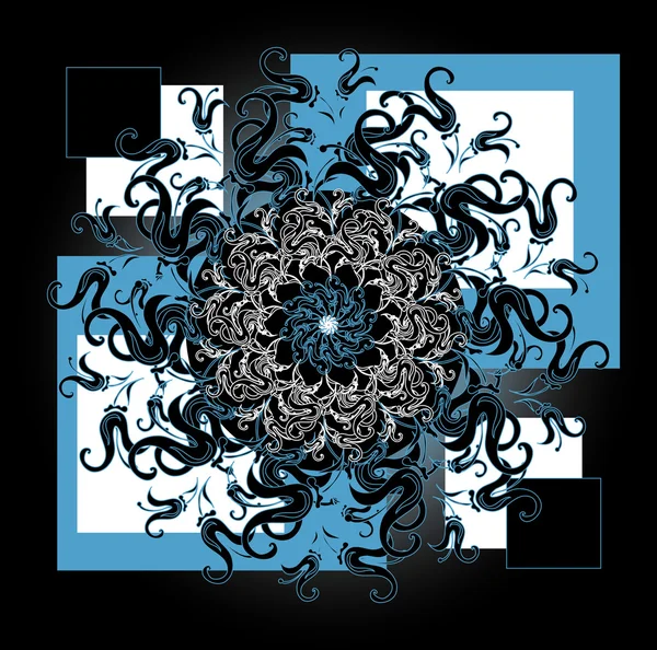 円の花のパターン — ストックベクタ