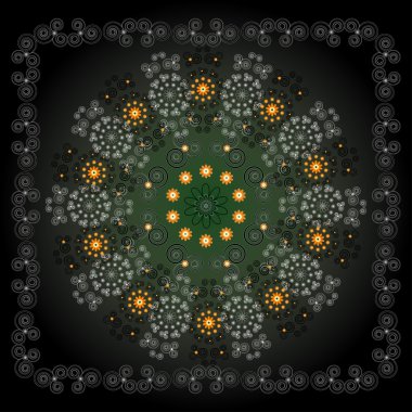 çiçek desenle daire