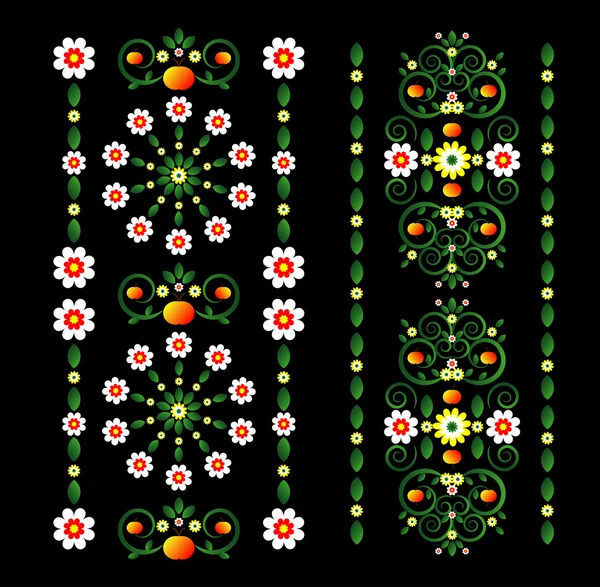 垂直装饰用花 — 图库矢量图片