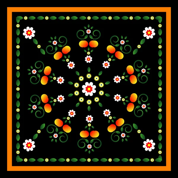 Шаблон с цветами — стоковый вектор