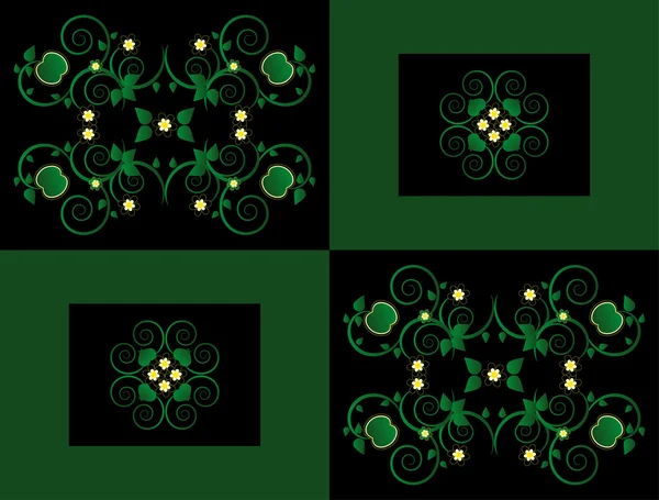 Muster mit Blume auf quadratischem Hintergrund — Stockvektor