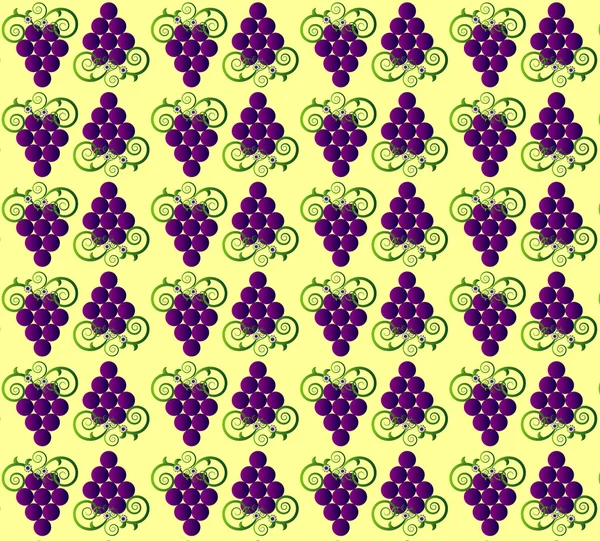 Modèle avec texture sans couture de raisin — Image vectorielle