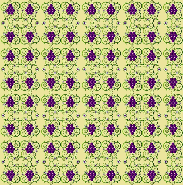 Patroon met druiven naadloze textuur — Stockvector