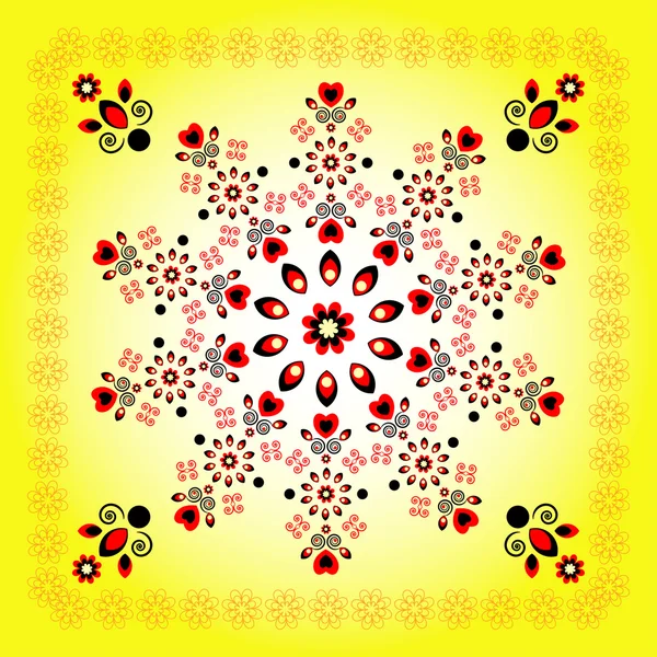 Motif avec fleur — Image vectorielle