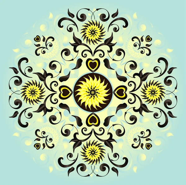 Pattern with flower — Stock Vector