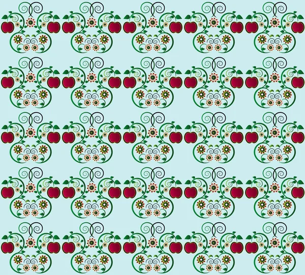 Muster mit Apfel nahtlose Textur — Stockvektor