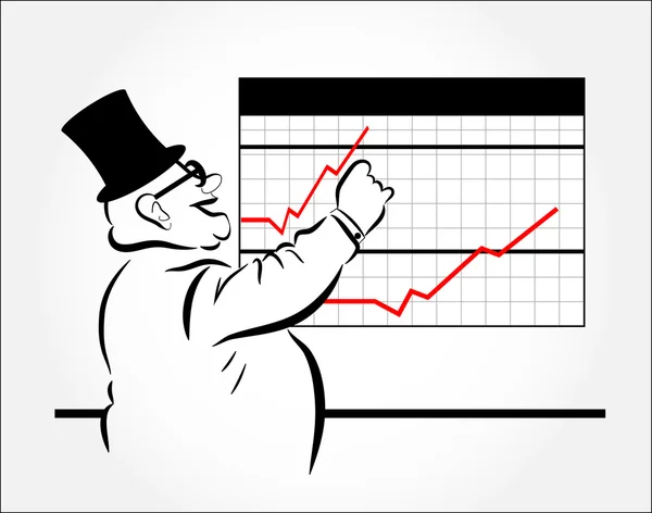 Milionář s grafikou — Stockový vektor