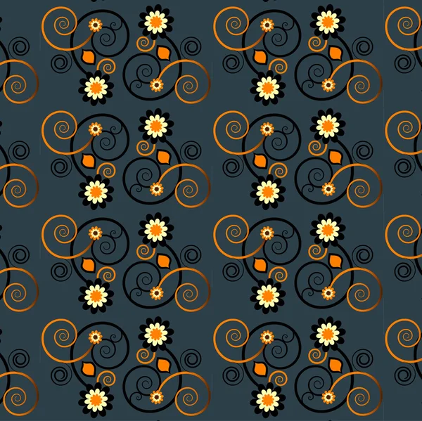 花のシームレスなテクスチャとパターン — ストックベクタ