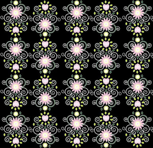 Motif avec texture sans couture fleur — Image vectorielle