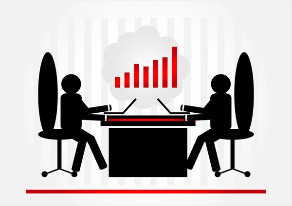 Two man in office — Stock Vector