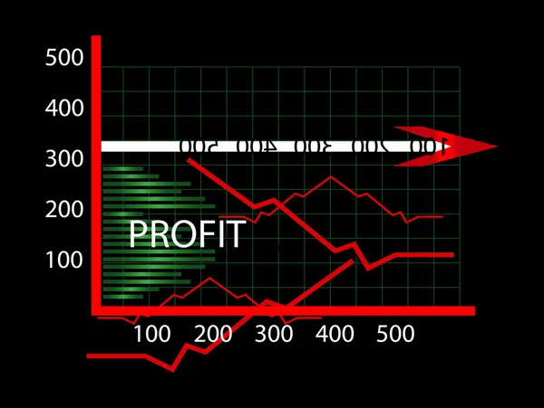 Grafico aziendale con diagramma — Vettoriale Stock