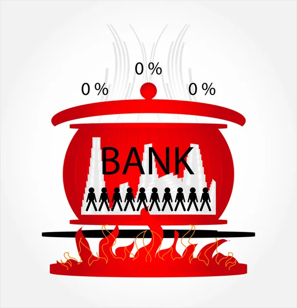 Banco em stress — Vetor de Stock
