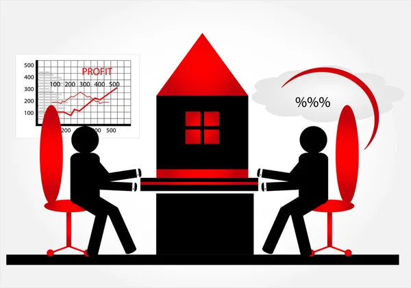 Immobilienkauf in Hypothek — Stockvektor