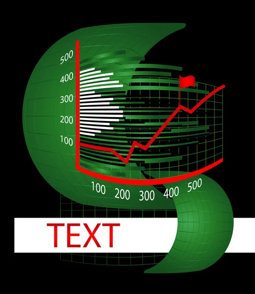 Obchodní graf — Stockový vektor