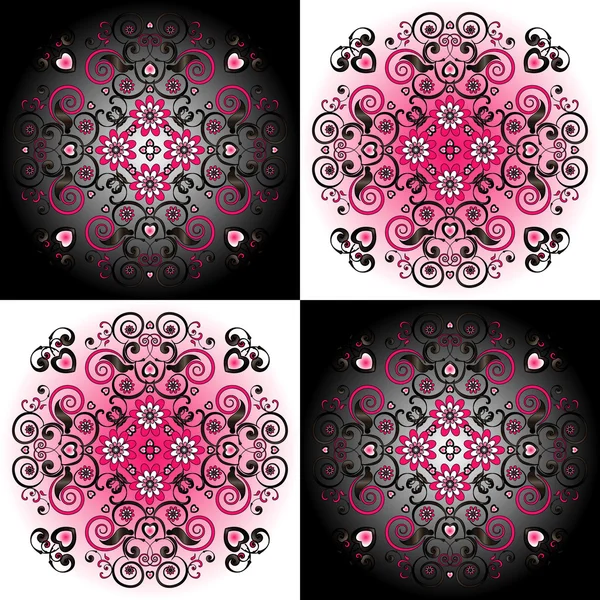 Pattern with flower — Stock Vector