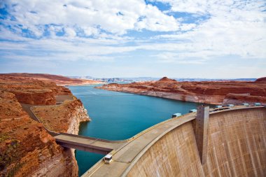 Glen Canyon Dam in Page is delivering power for the whole area clipart