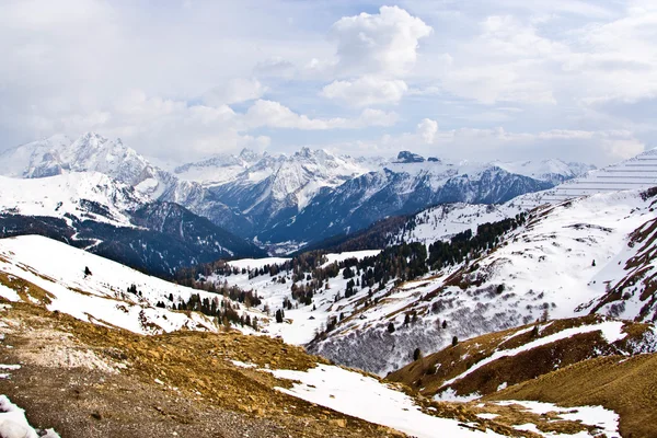 Dolomite mountains, Sella pass — Stock Photo, Image
