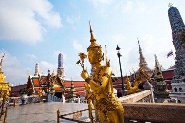 A kinaree, a mythology figure, in the Grand Palace in Bangkok