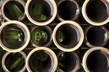 kazık inşaat sahasında zımbalanmış