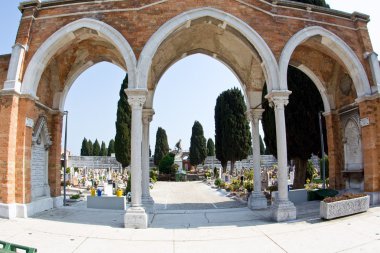 Cemetry island of San Michele clipart