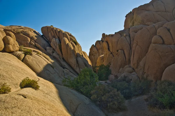 Scenic washed out Jumbo rocks in the National Park — Stock Photo, Image
