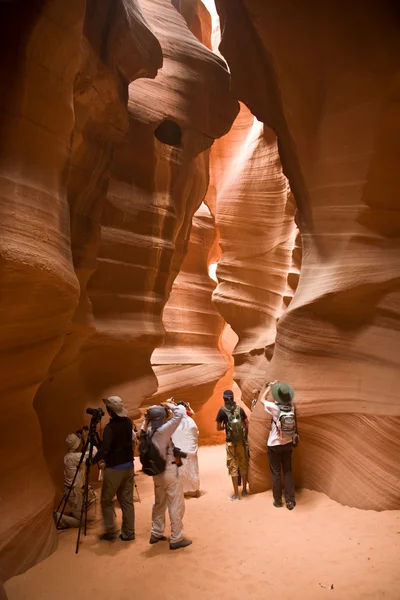 Antilop-kanyon közelében oldal, a világ leghíresebb slot canyon — Stock Fotó