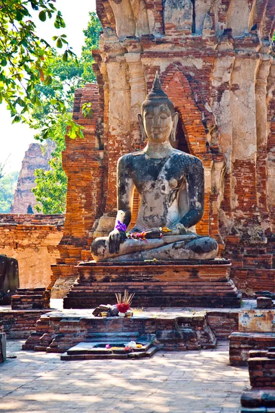 Buddha-Statue in schönem Licht im Mahathat-Tempel — Stockfoto