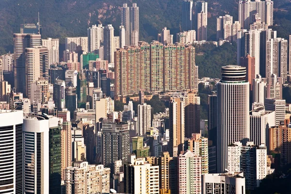 Widok miasta hong kong od Wiktorii — Zdjęcie stockowe