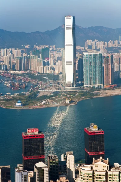 Hong kong město pohled z victoria peak — Stock fotografie