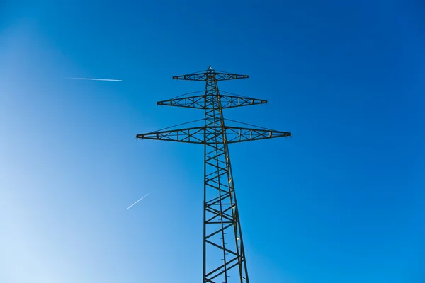 stock image Electricity tower for energy in beautiful landscape