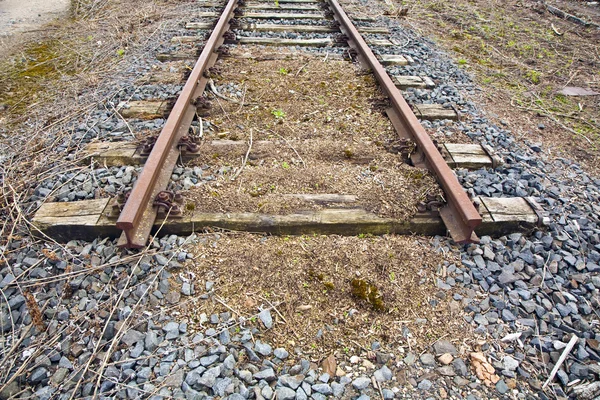 Ending rusty rails — Stock Photo, Image