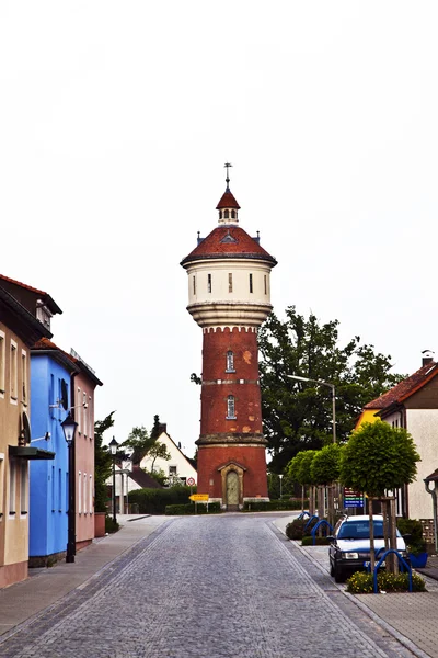 Famosa vecchia torre d'acqua a Schillingsfuerst — Foto Stock