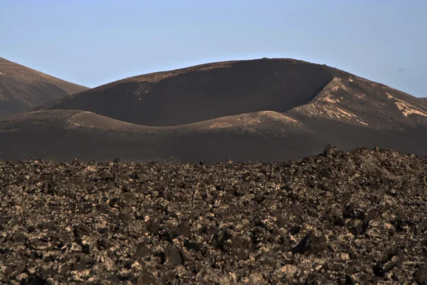 Volcanic landscape in national park Timanfaya — Stock Photo, Image