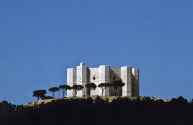 Castel del monte Güneydoğu İtalya yalnız bir tepe üzerinde