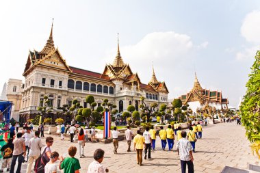 Bangkok büyük sarayda Chakri maha prasat