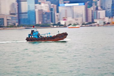 victoria limanı ile hong Kong peyzaj ocea gemiler