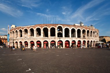 World famous amphi theater ,old roman arena from verona from out clipart
