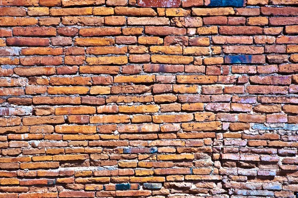 stock image Wall of red old bricks in a temple area