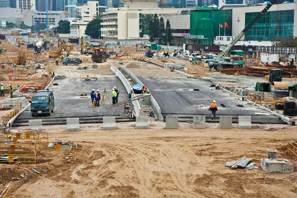 Roadmaking in Hong Kong center in Victoria — Stock Photo, Image