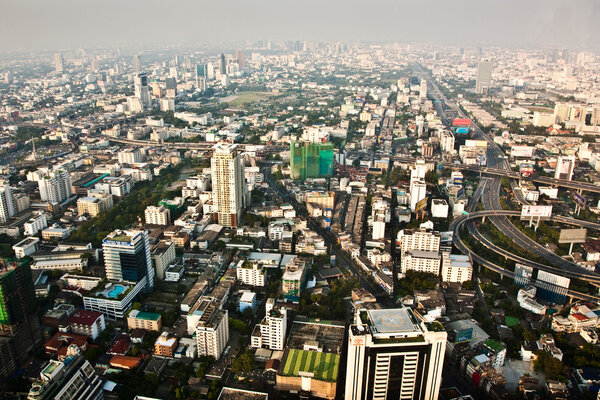 View across Bangkok skyline