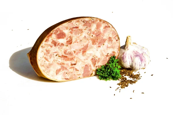 Sausages handmade by the butcher — Stock Photo, Image
