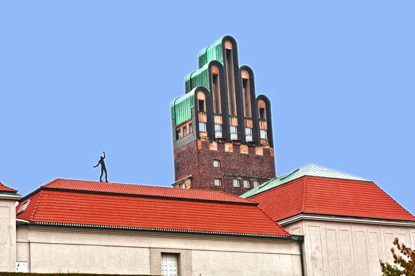Mathildenhöhe darmstadt, hochzeitsturm und russische kapelle — Stockfoto