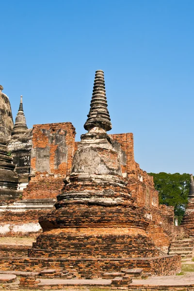 Famosa zona del templo Wat Phra Si Sanphet, Palacio Real de Ajutthay —  Fotos de Stock