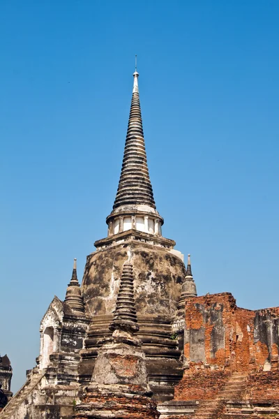 Slavný chrám oblast wat phra si sanphet, královský palác v ajutthay — Stock fotografie
