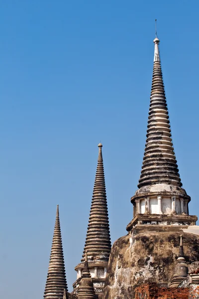 Berühmte Tempelanlage wat phra si sanphet, königlicher Palast in ajutthay — Stockfoto