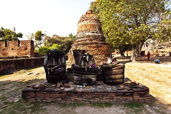 Ünlü tapınak alanı wat phra si sanphet — Stok fotoğraf