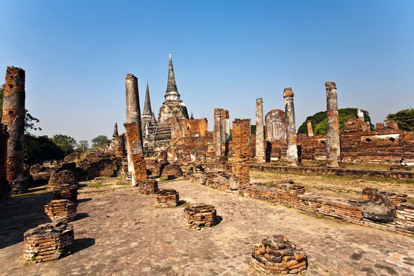 Famosa zona del tempio Wat Phra Si Sanphet — Foto Stock