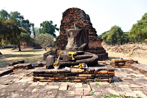 Slavný chrám oblast wat phra si sanphet — Stock fotografie