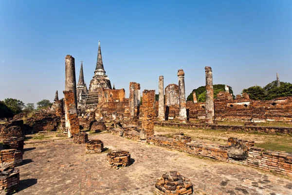 Famosa zona del templo Wat Phra Si Sanphet Fotos de stock libres de derechos